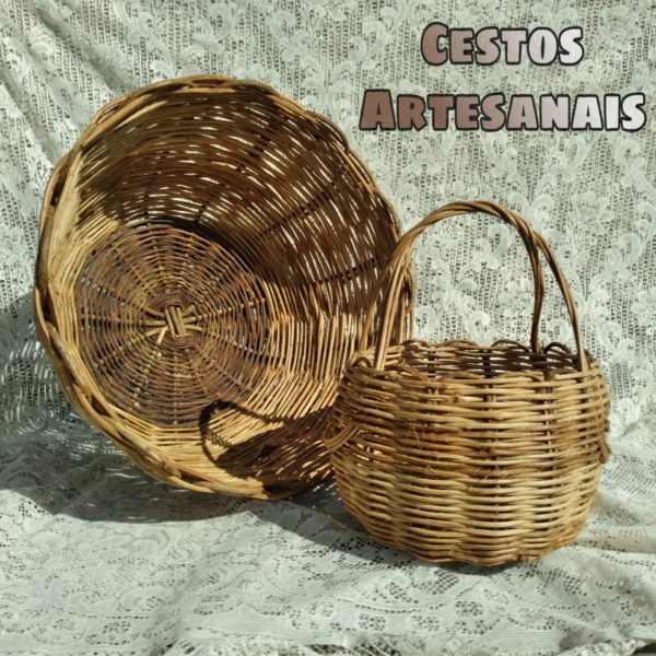 Cesto de cipó pequeno